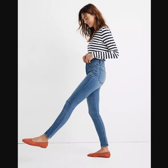 Madewell 11" High-Rise Skinny Jeans in Maricopa Wash Size 25 - Picture 1 of 7